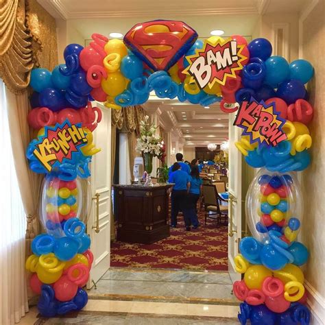 Balloons Decorations Ideas For Super Heros