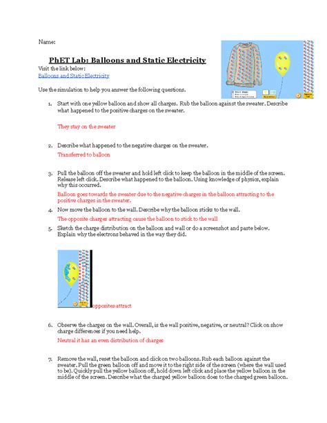 Read Online Balloons And Static Electricity Answers 