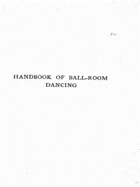 Ballroom Dancing Practical Handbook