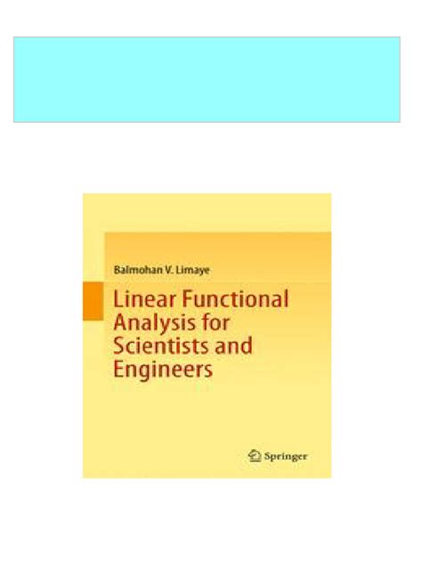 Full Download Balmohan V Limaye Linear Functional Analysis For 