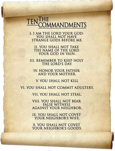 Baltimore Catechism 10 Commandments