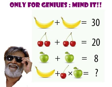 Banana Cherry X Apple Cool Math Puzzles Only Banana Math - Banana Math