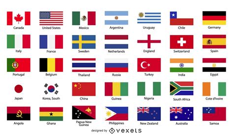 Banderas del mundo para imprimir en PDF
