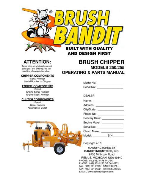 bandit xp 250 manual