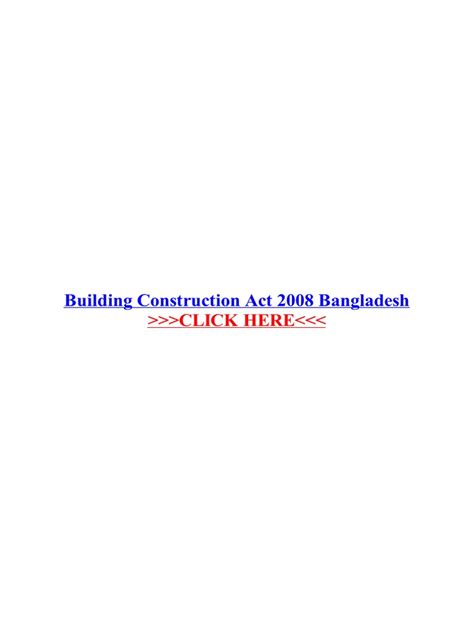 bangladesh building construction act 2008 pdf