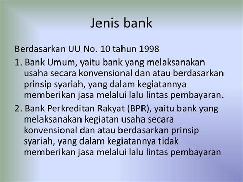 bank menurut uu no 10 tahun 1998
