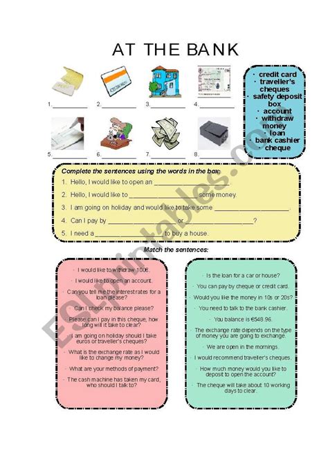 Bank On It Worksheet Lessons Worksheets And Activities Bank On It Worksheet - Bank On It Worksheet