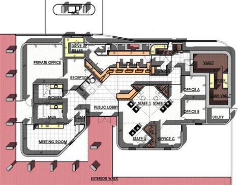 bank plan Floor plan design, Bank interior design, Architecture ...