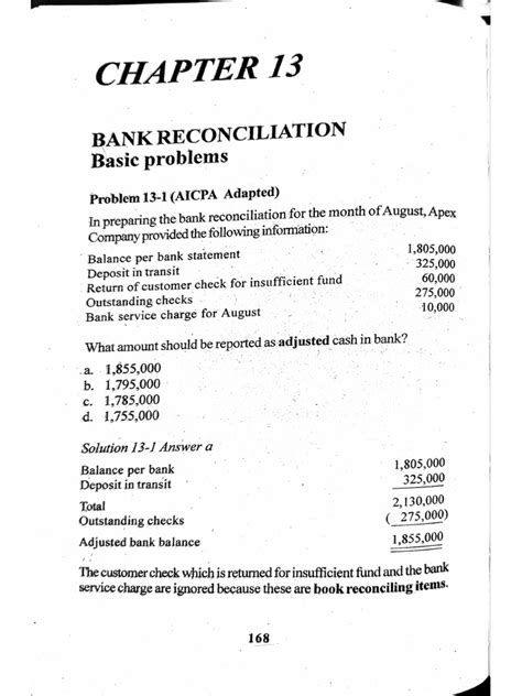 Read Bank Reconciliation Problems And Solutions File Type Pdf 