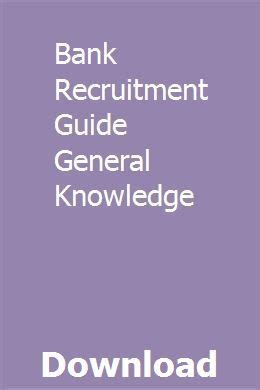 Full Download Bank Recruitment Guide General Knowledge 