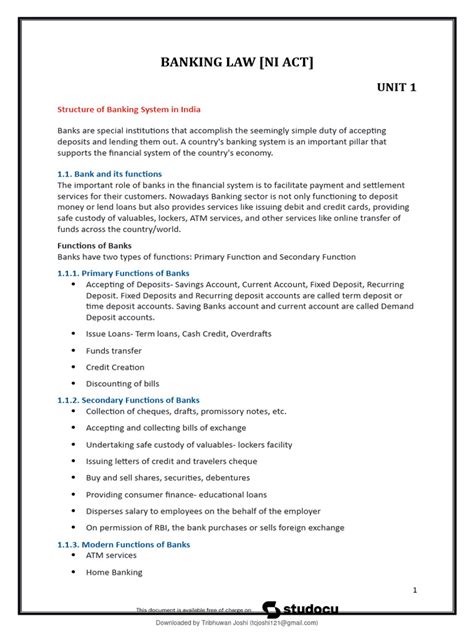 Banking Law Notes