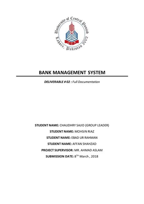 Download Banking Management System Project Documentation 