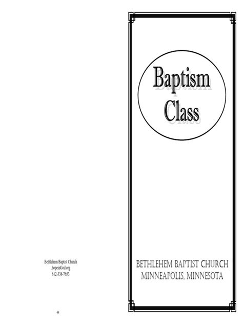 baptism class curriculum