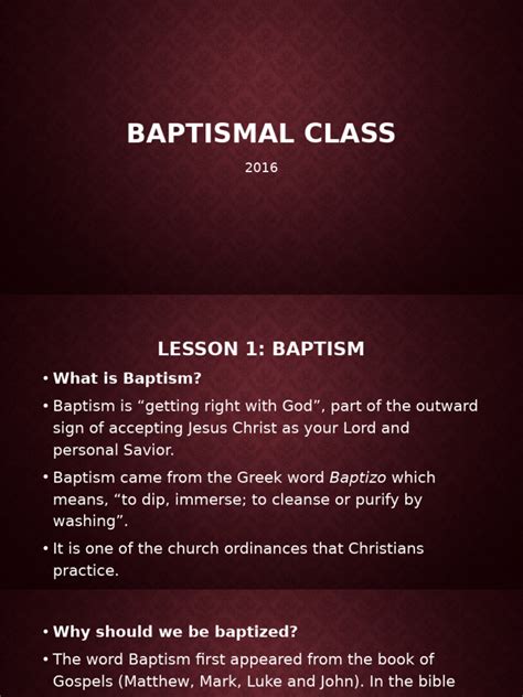 baptismal lessons sda