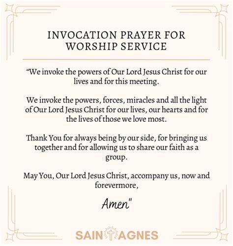 baptist church invocation prayer