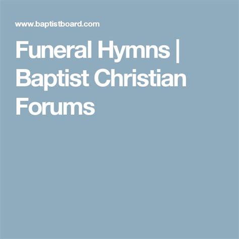 baptist funeral songs