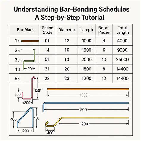 bar bending schedule general details and formulas