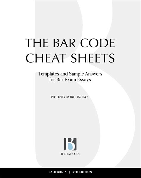 Bar Code Cheat Sheets