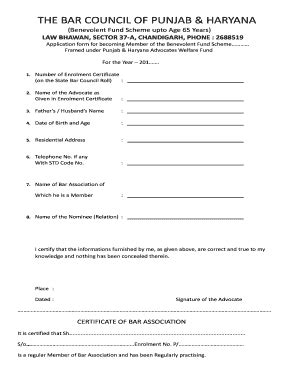 bar council of india registration form