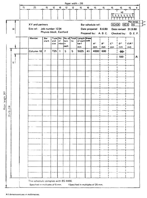 Full Download Bar Bending Schedule Code Bs 4466 Pdfsdocuments2 