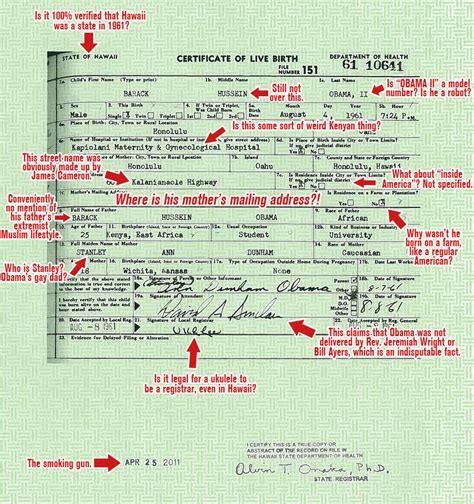 barack obama biography birth certificate