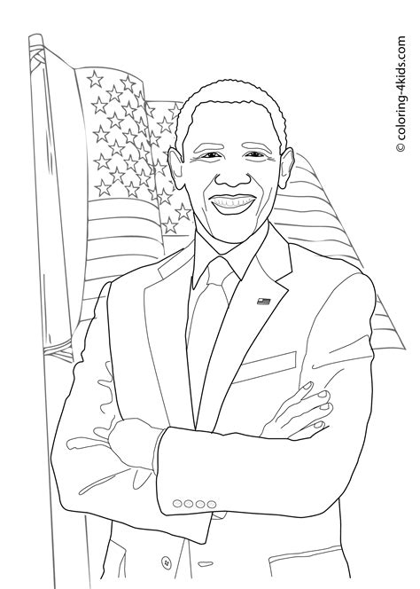 Barack Obama Coloring Pages Coloring Nation Barack Obama Coloring Page - Barack Obama Coloring Page