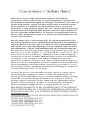 barbara norris case analysis