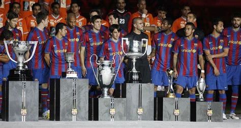 barcelona 2009 six trophies