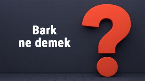 Bark Ne Demek