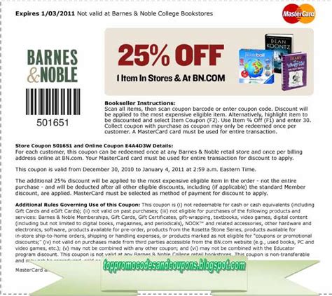 Barnes And Noble Promo Code