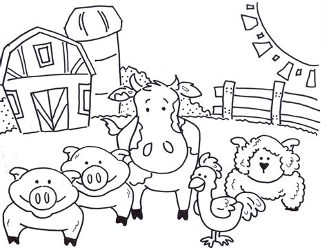 Barnyard Coloring Pages The Happy Colorist Barnyard Animal Coloring Pages - Barnyard Animal Coloring Pages