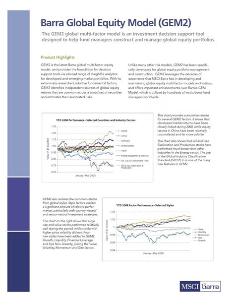 Barra Global Equity Model