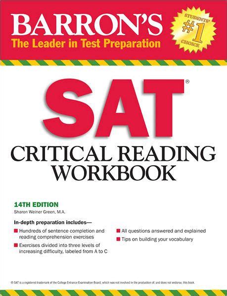 Read Online Barron S Sat Critical Reading Workbook 14Th Edition 