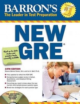 Barrons New Gre With Cd Rom 19th Edition Barrons Gre Wcd