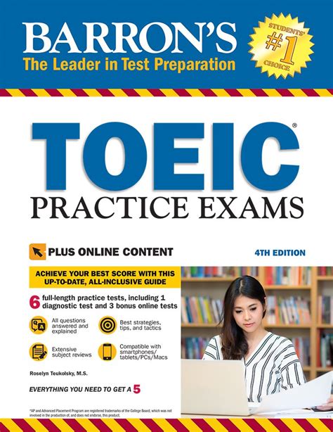 Barrons Toeic Practice Exams With 4 Audio Cds