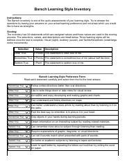 Barsch Learning Style Inventory Pc Mac