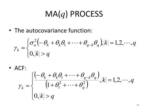 bartletts formula for ma q processes