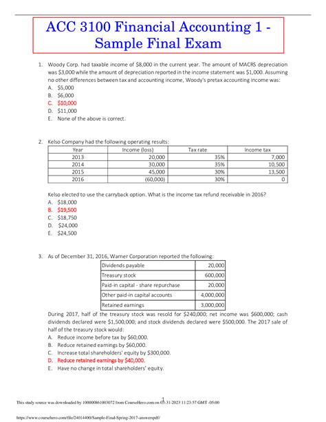 baruch acc 3100 exam