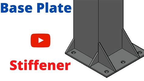 base plate design with stiffener plate