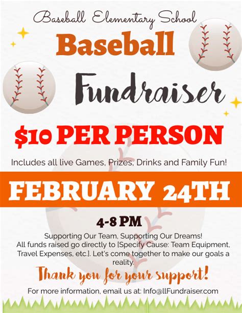Baseball Fundraiser Flyer Template