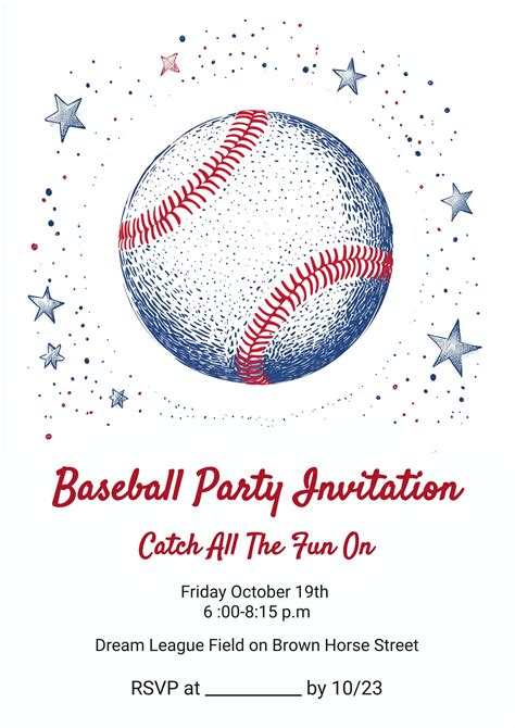 baseball invitations templates