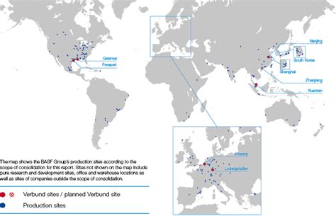 Basf Polyurethanes Worldwide Network Map
