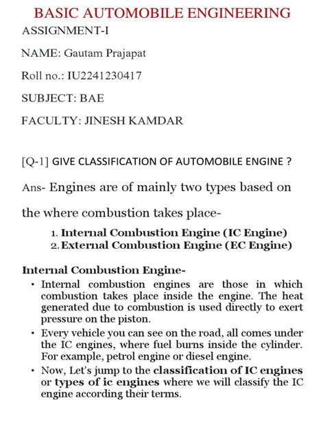Basic Automobile Engineering