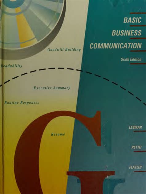 Basic Business Communication Lesikar Flatley 10th Edition