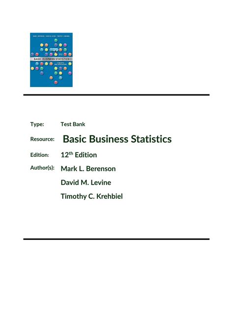 Basic Business Statistics 12e Solutions