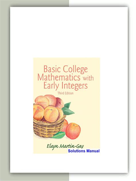 basic college mathematics with early integers 3rd edition