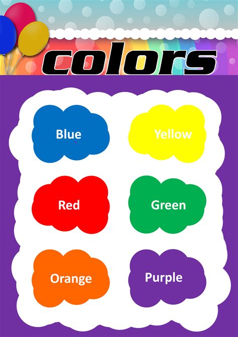 Basic Colours Chart For Kindergarten Preschool Learningprodigy Charts Colour Charts For Kindergarten - Colour Charts For Kindergarten