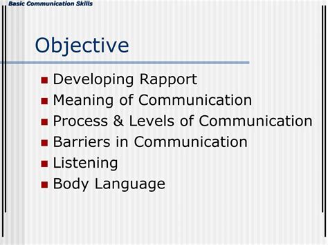 Basic Communication Skills For Electronics Technology