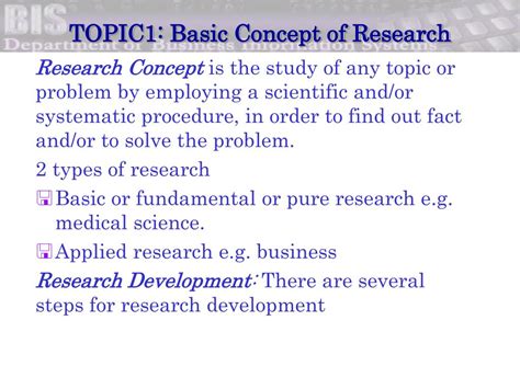 Basic Concepts In Research And Data Analysis