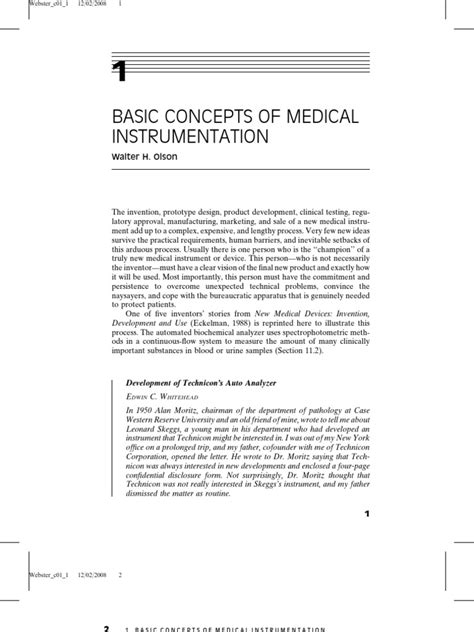 Basic Concepts Of Medical Instrumentation